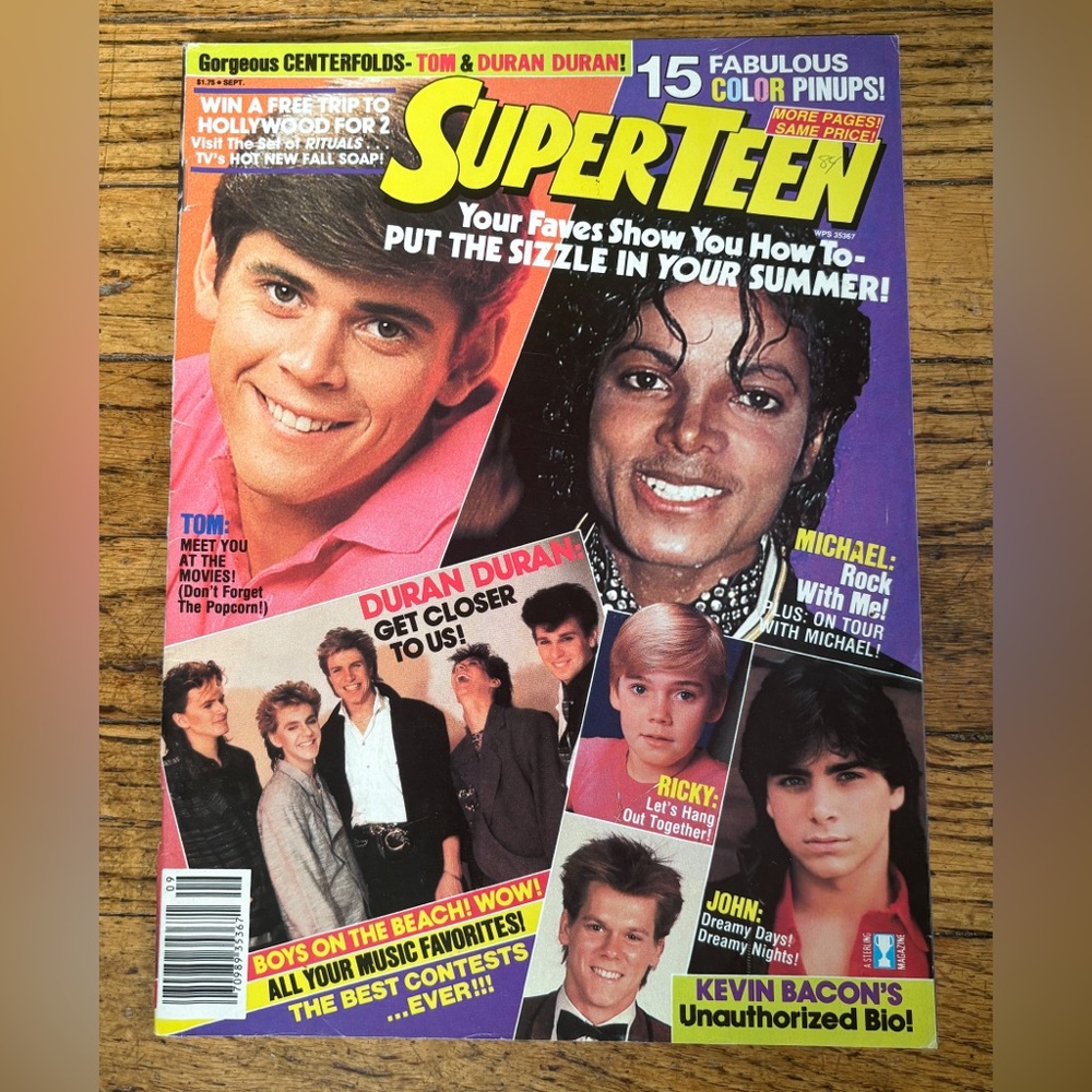 Super Teen Magazine September 1984 Michael Jackson Duran Duran Kevin Bacon - Picture 1 of 4